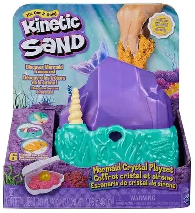 KineticSand Kinetisk Sand Sjöjungfru Kristall Lekset