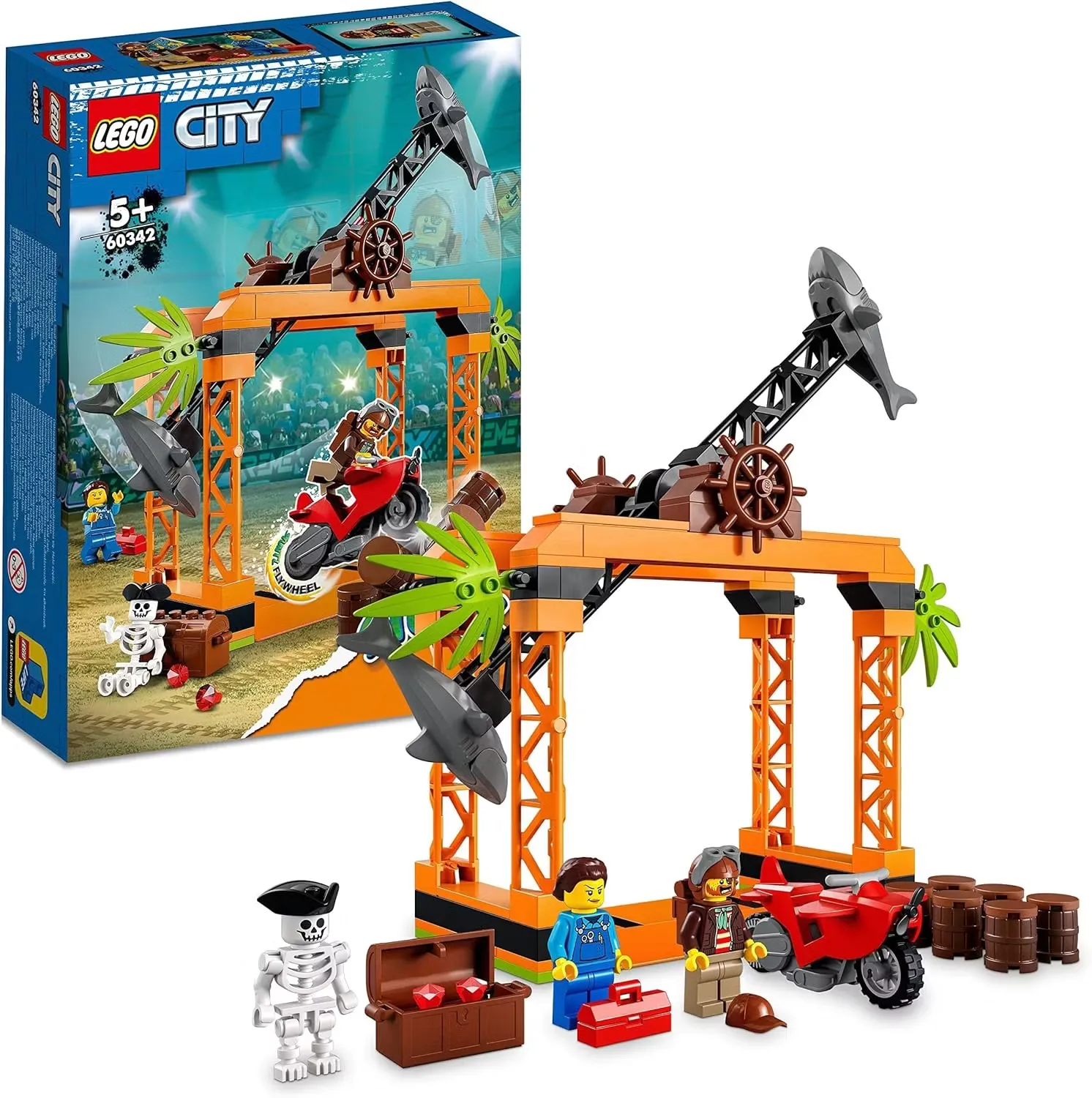 LEGO City 60342 Stuntutmaning Med Hajattack