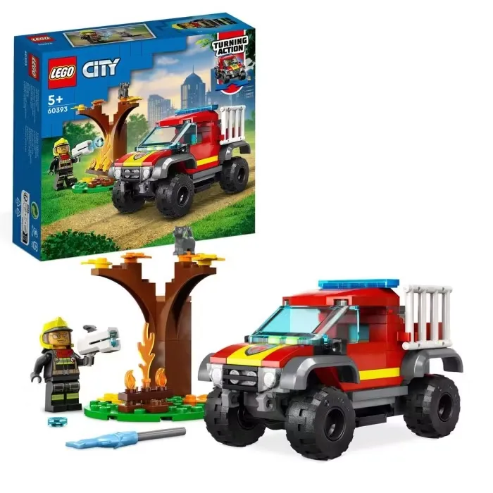 LEGO City Fire 60393 Räddning med fyrhjulsdriven brandbil