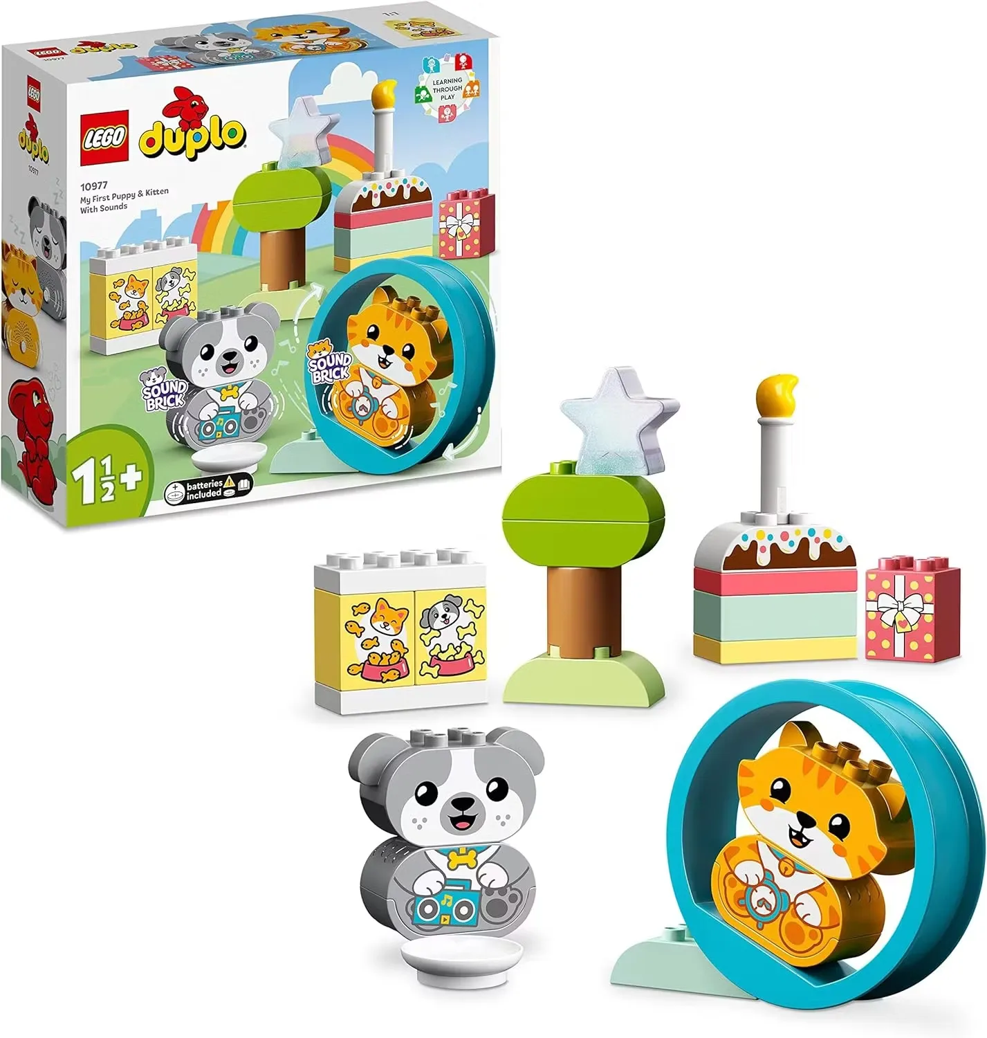 LEGO DUPLO 10977 Min Första Hundvalp & Kattunge Med Ljud