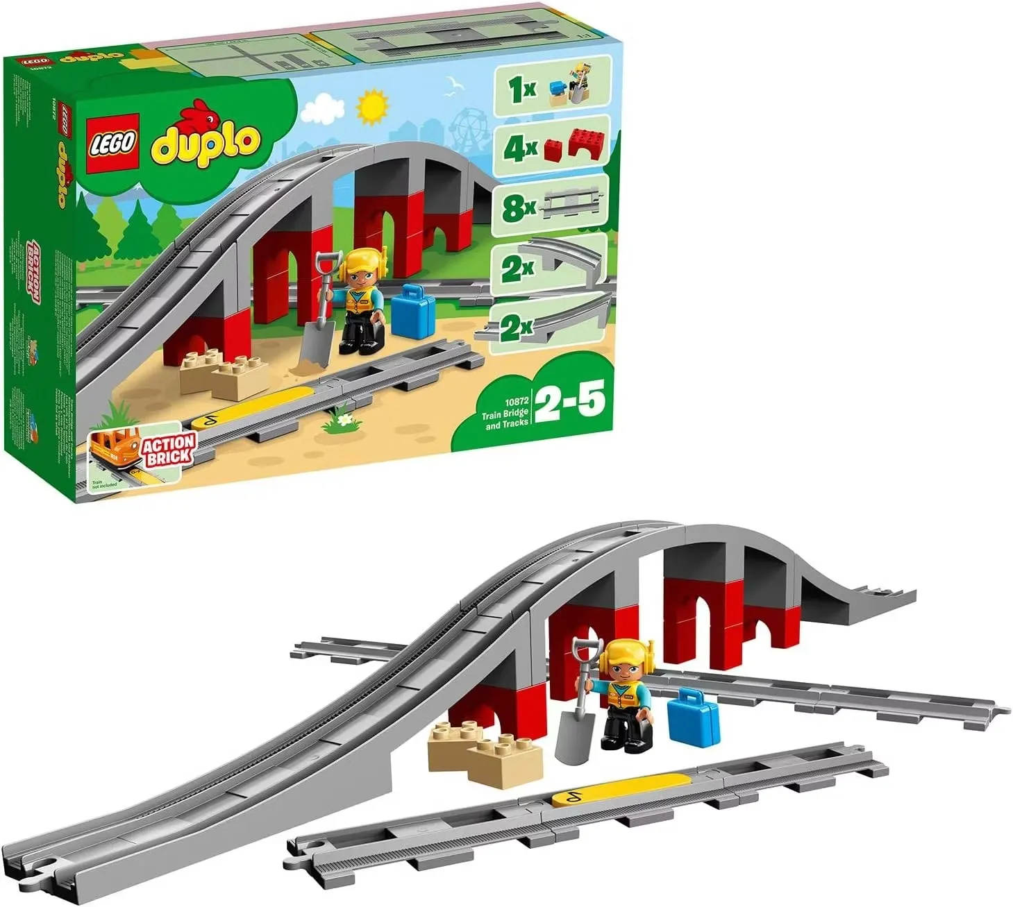 LEGO DUPLO Town 10872 Tågbro Och Spår