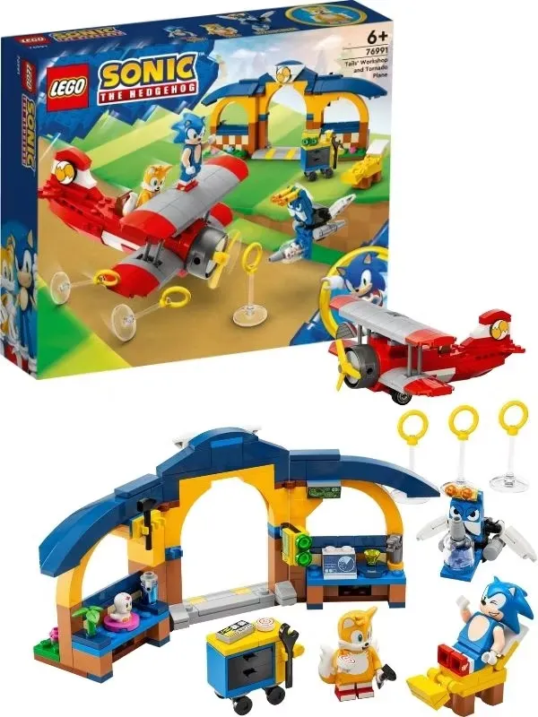 LEGO Sonic 76991 Tails verkstad och tornadoplan