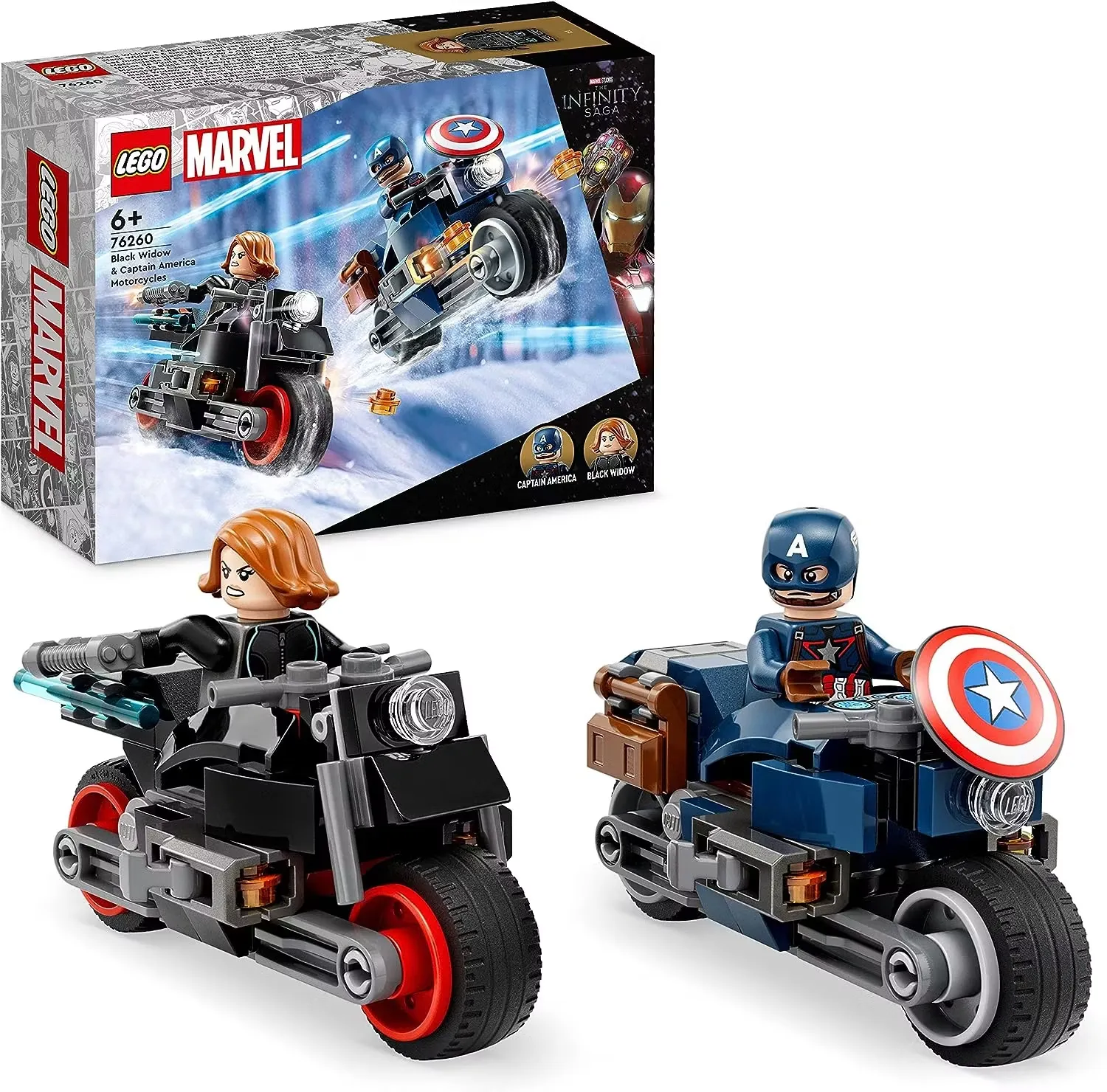 LEGO Super Heroes 76260 Black Widows & Captain Americas Motorcyklar