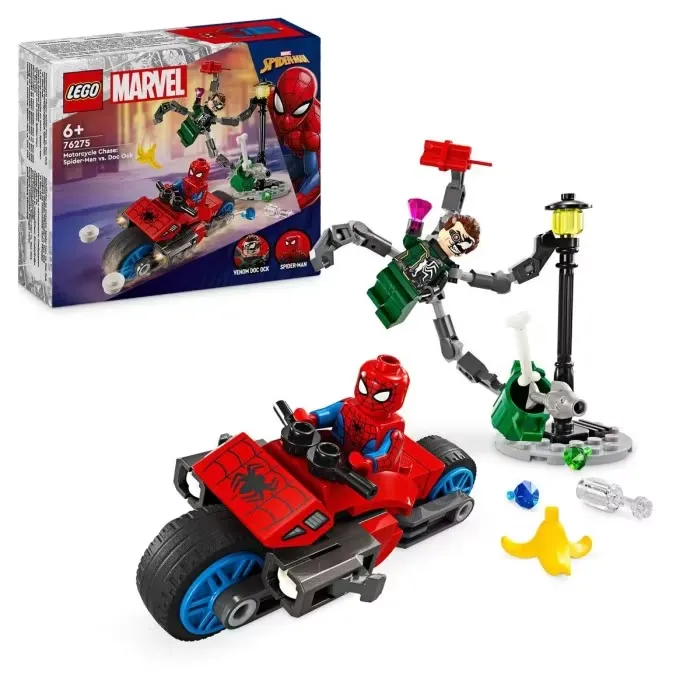 LEGO Super Heroes Marvel 76275 Motorcykeljakt: Spider-Man mot Doc Ock