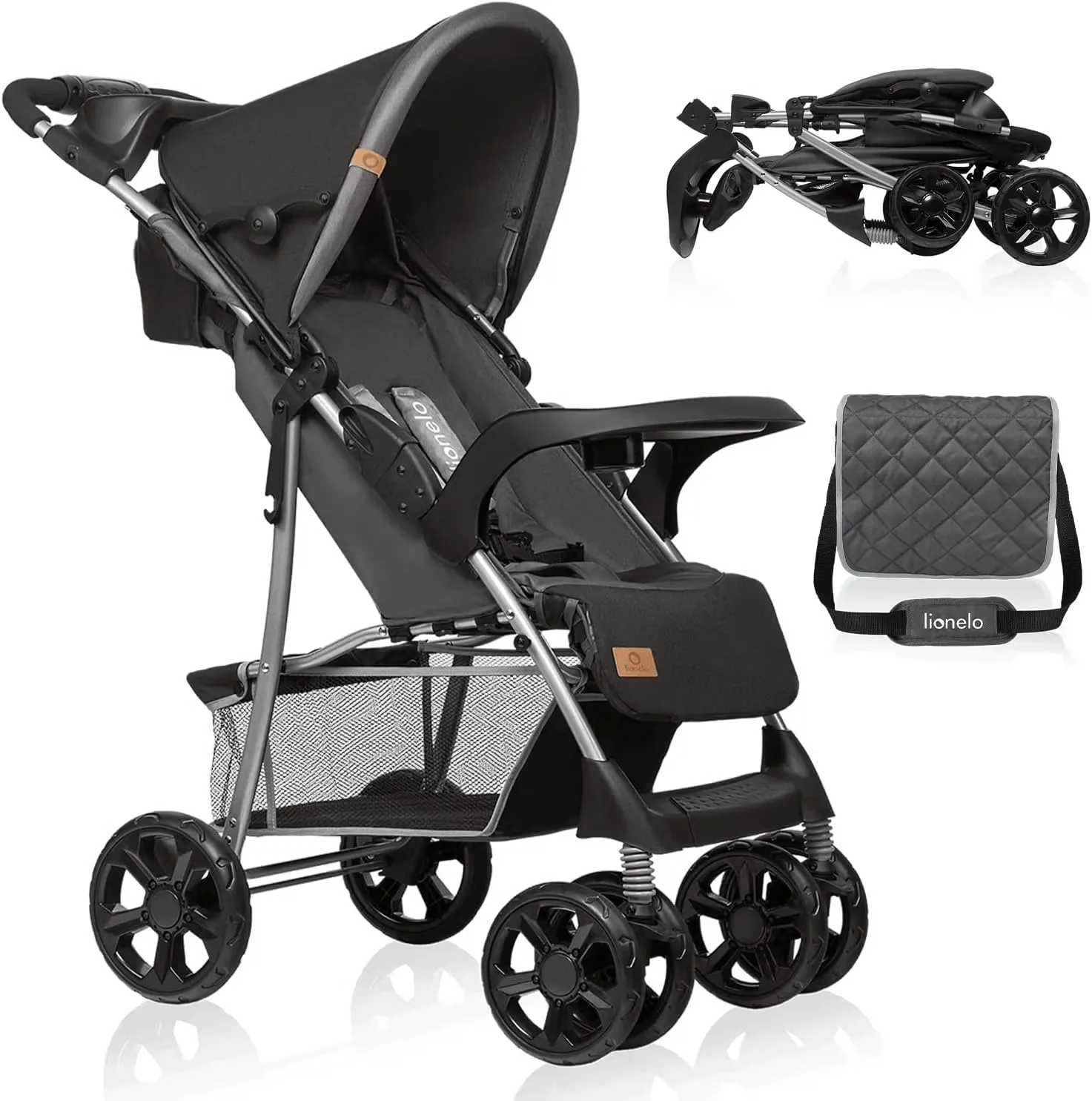 LIONELO Emma Plus Barnvagn Black