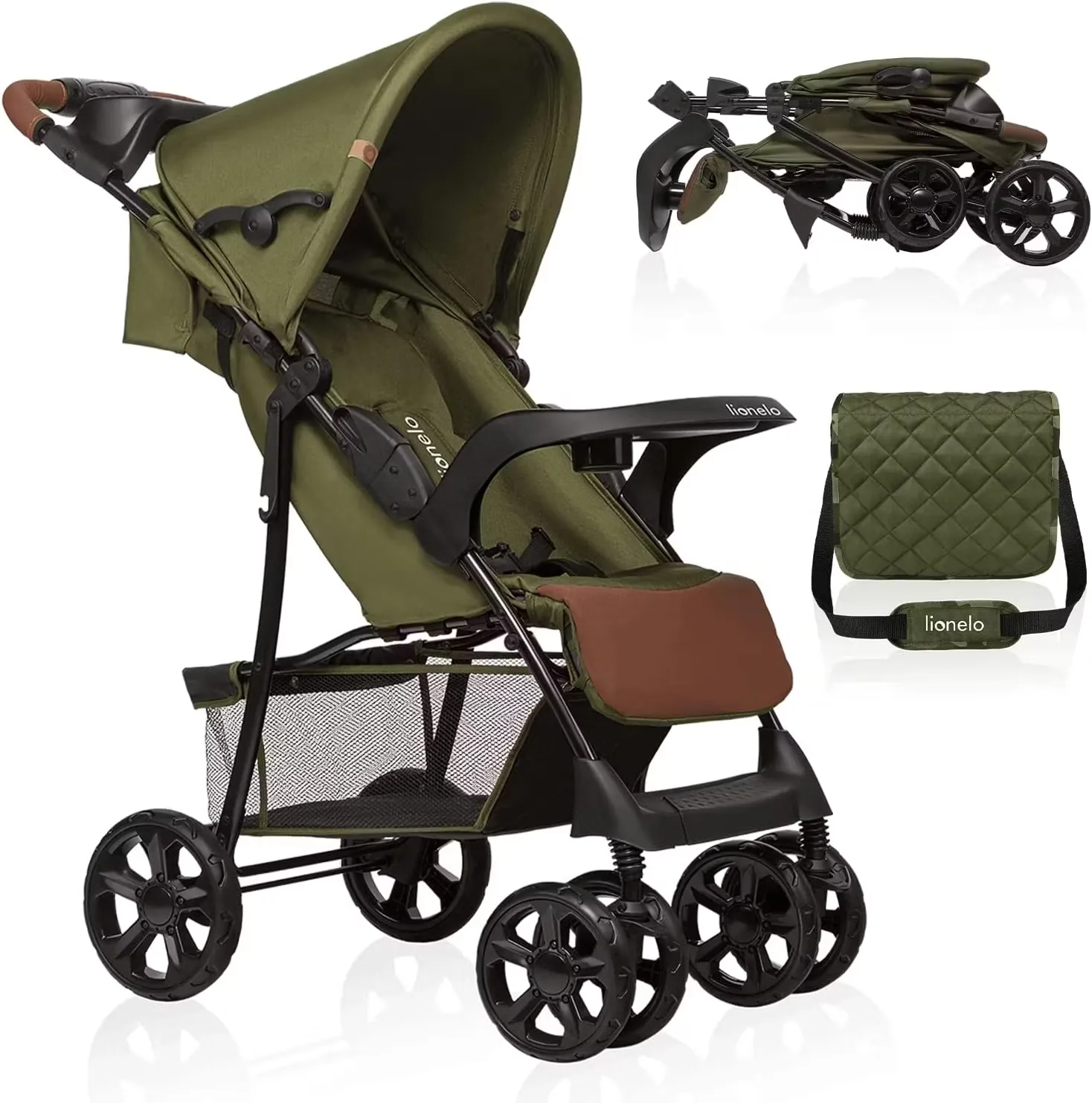LIONELO Emma Plus Barnvagn Forest Green