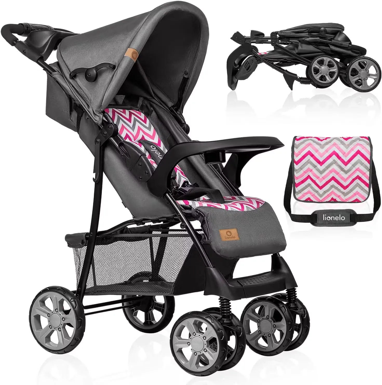 LIONELO Emma Plus Barnvagn Pink Scandi
