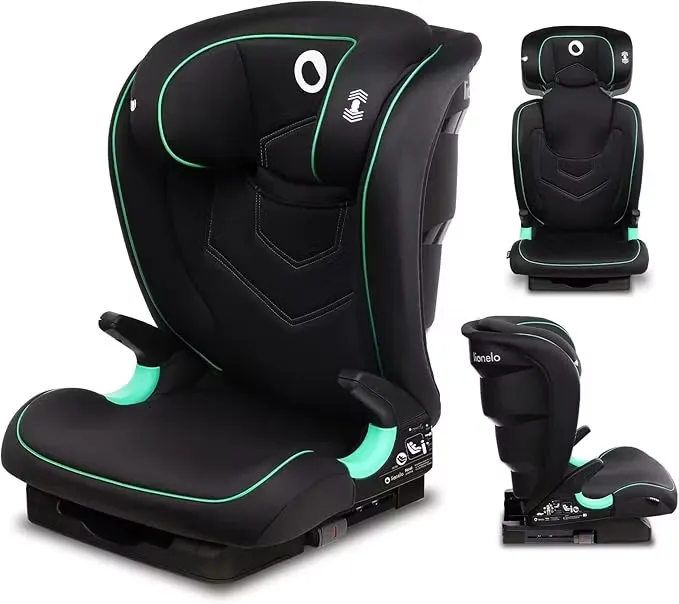 Lionelo Neal Bältesstol Isofix Svart