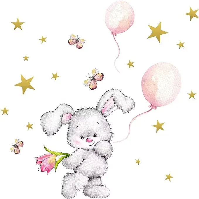 Little Deco Väggdekal Kanin