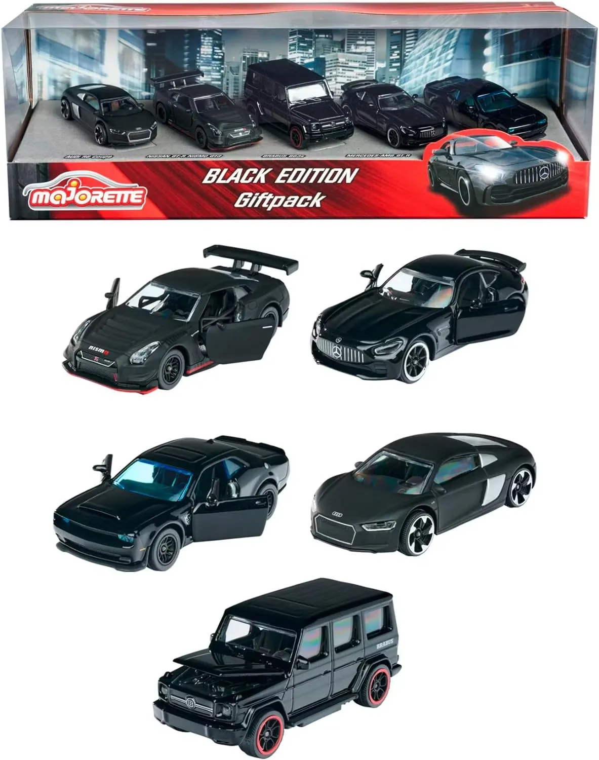 Majorette Black Edition 5-pack Bilar