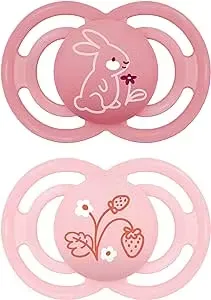 MAM Perfect Night Silikon Nappar Rosa 6-16 Månader