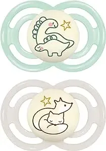 MAM Perfect Night Silikon Nappar 6-16 Månader Blå/Grå