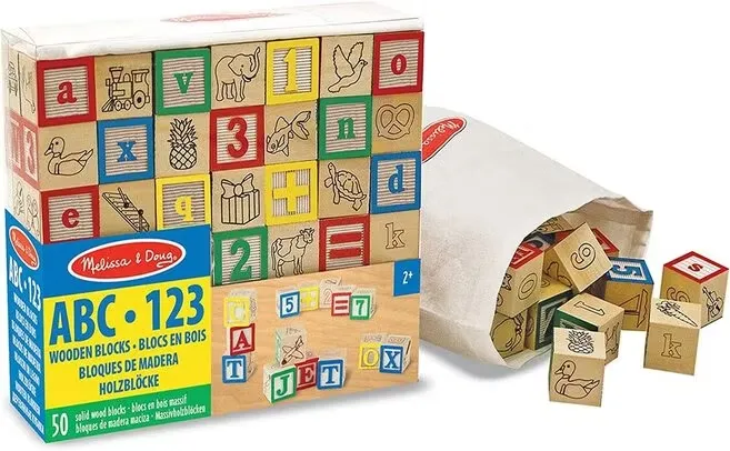 Melissa & Doug ABC/123 Byggklossar