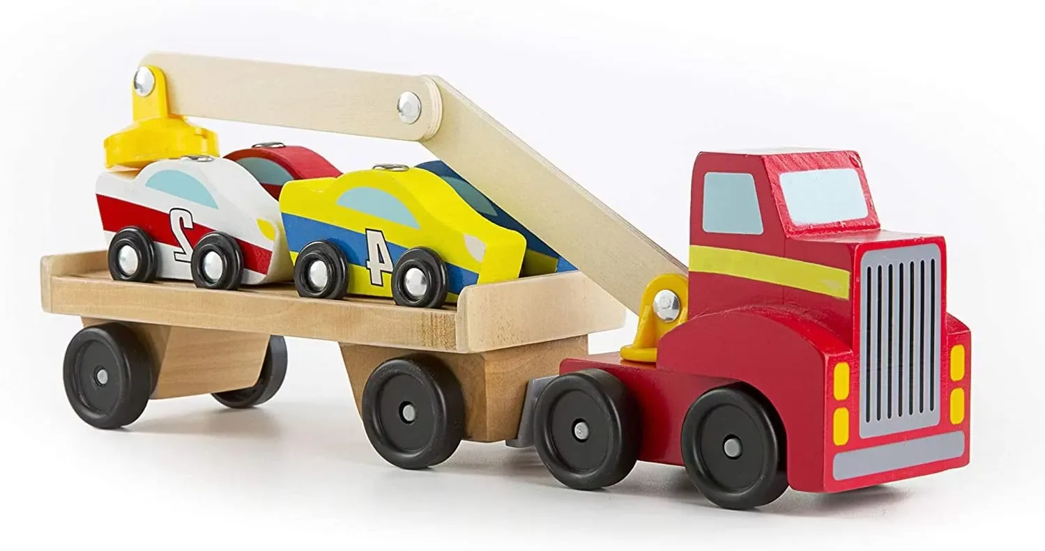 Melissa & Doug Lastbil med Bilar i Trä