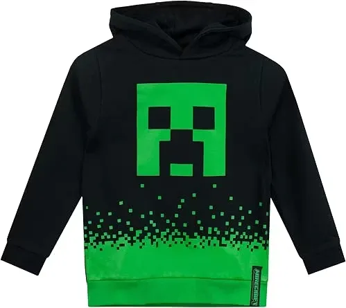 Minecraft Hoodie Creeper Svart/Grön