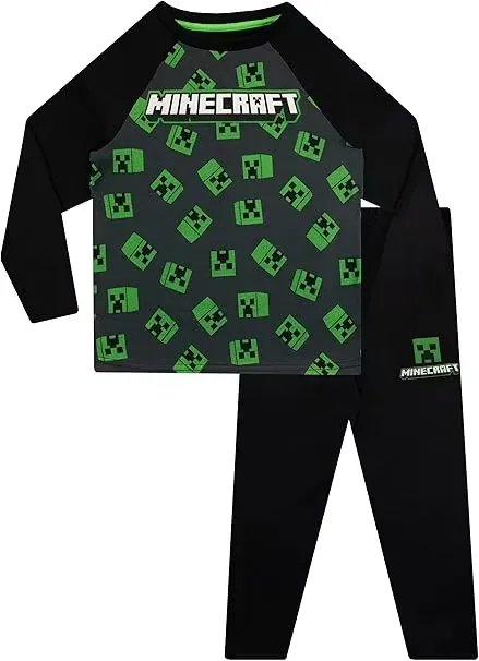Minecraft Pyjamasset Svart