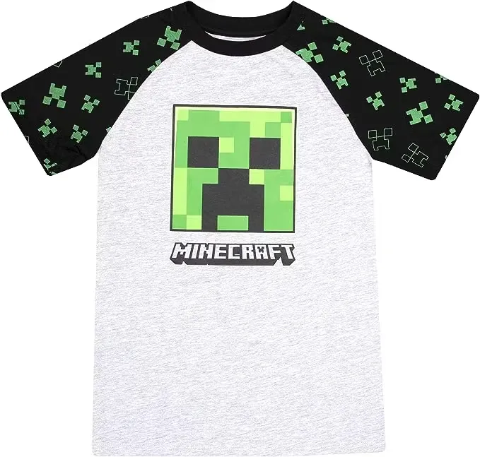 Minecraft Tshirt Grå