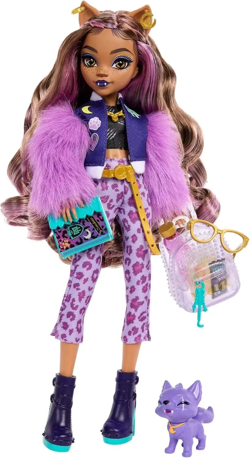 Monster High Clawdeen Wolf med hunden Crescent