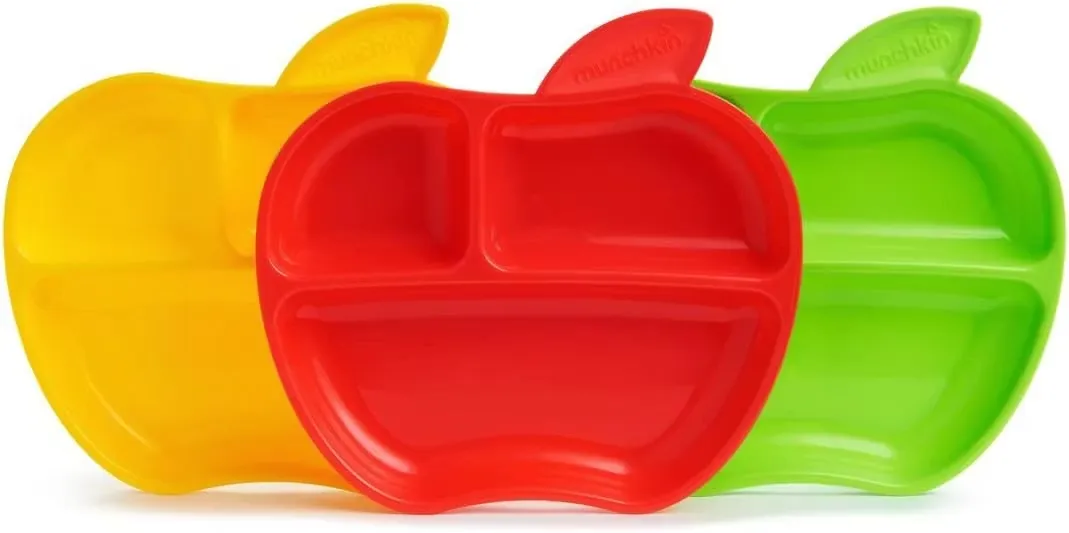 Munchkin Lil' Apple Plates 3-pack
