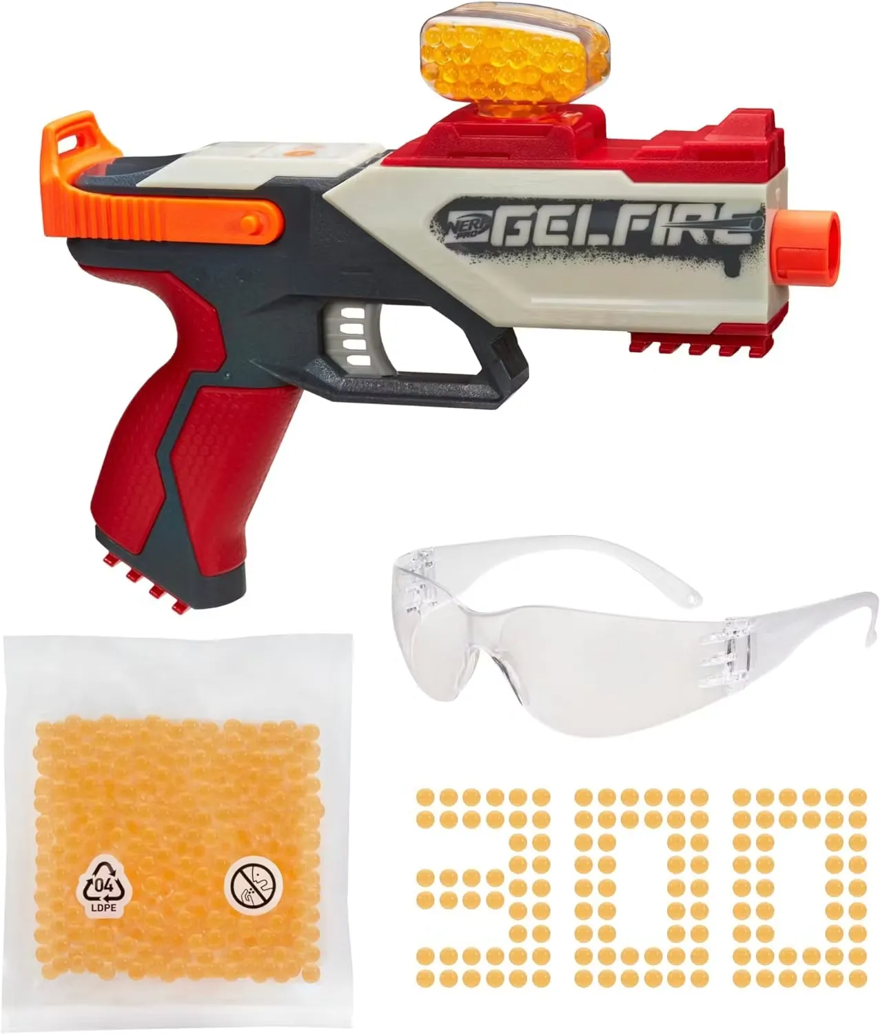 Nerf Pro Gelfire Med 300 Kulor Och Glasögon