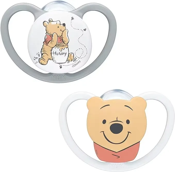 NUK Space Napp Silikon 2-Pack 6-12 Månader Disney Nalle Puh