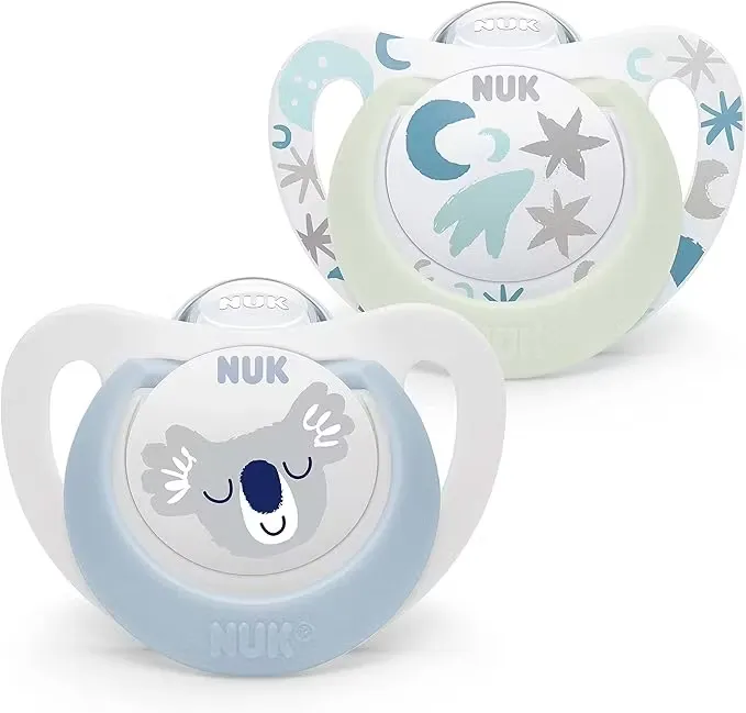 NUK Star Nappar 0–6 månader 2-Pack Blå koala