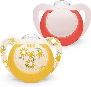 NUK Star Nappar 18–36 månader 2-Pack Gula blommor