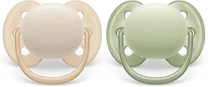 Philips Avent Ultra Soft Napp 0-6 Månader Beige/Pastel Grön