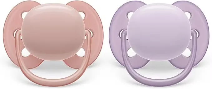 Philips Avent Ultra Soft Napp 0-6 Månader Pastellrosa/Vit