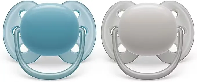 Philips Avent Ultra Soft Napp 0-6 Månader Blå/Grå