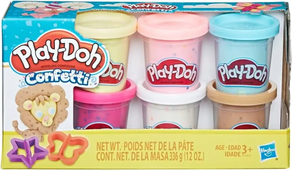 Play-Doh Glitter Leklera 6-Pack