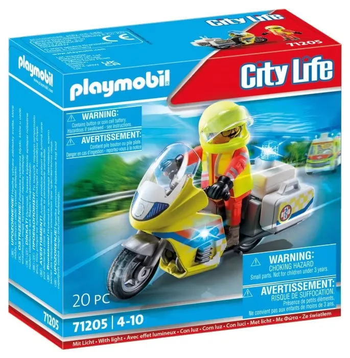 Playmobil City Life 71205 Akutläkare på motorcykel