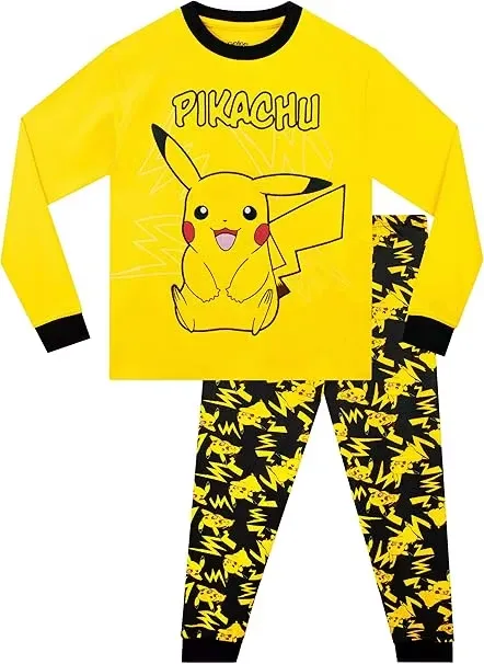 Pokemon Pyjamasset Pikachu Gul/Svart