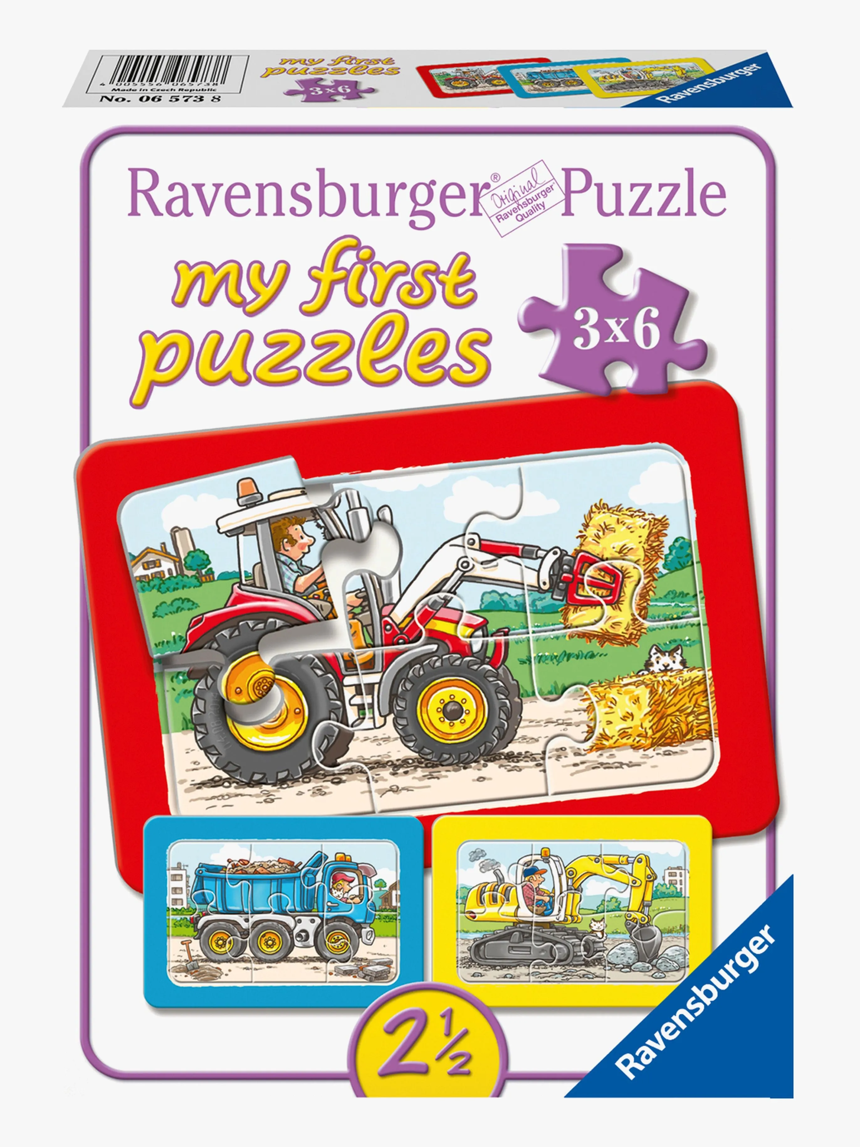 Ravensburger Pussel Arbetsfordon 3x6 Bitar