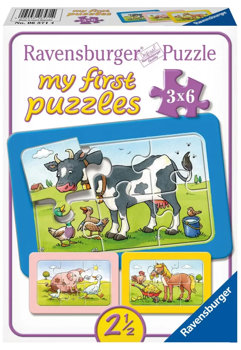 Ravensburger Pussel Djurvänner 3x6 Bitar
