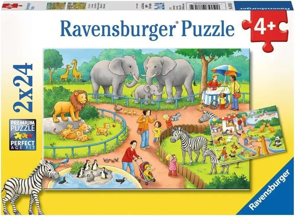 Ravensburger Pussel En Dag I Djurparken 2x24 Bitar
