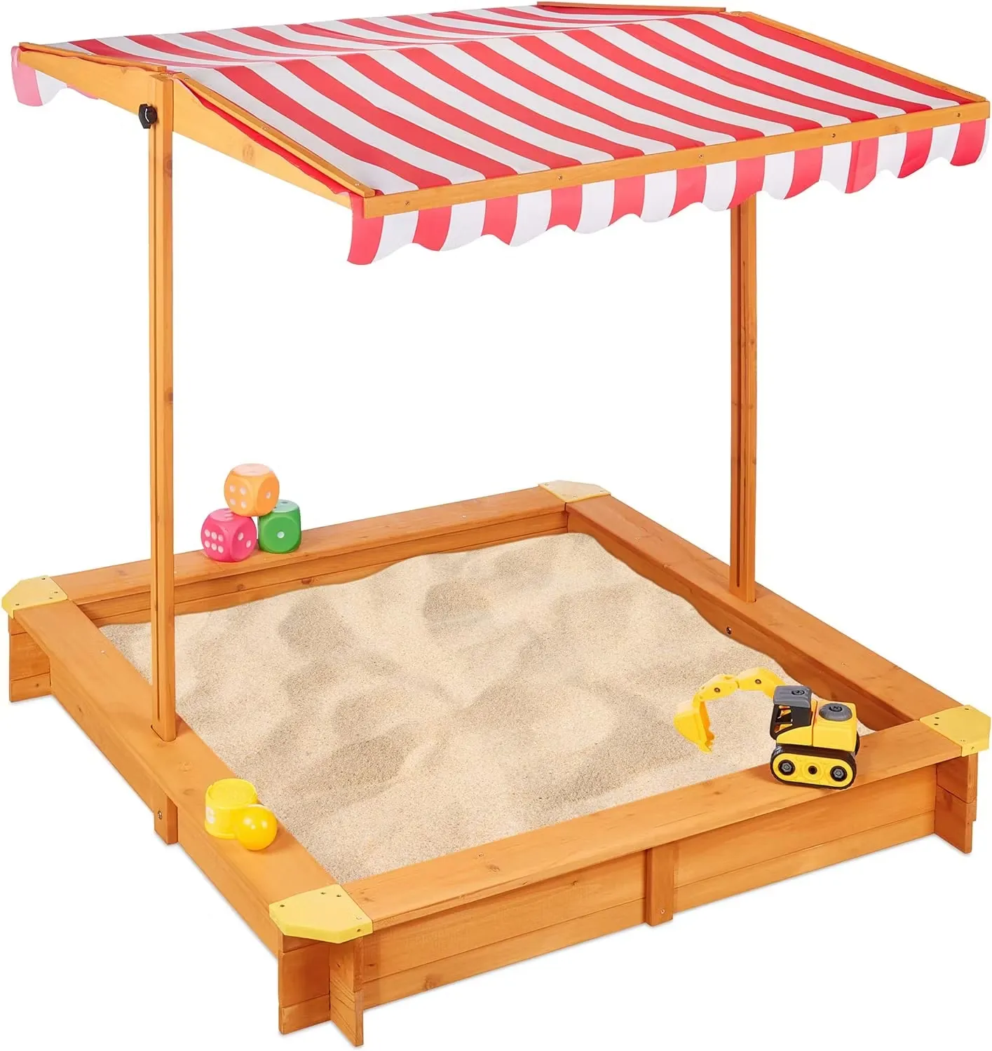 Relaxdays Sandlåda Med Justerbart Tak