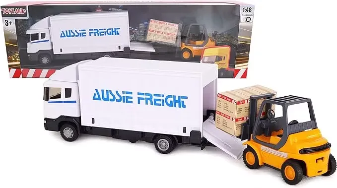 Scania Godslastbil Med Gaffeltruck