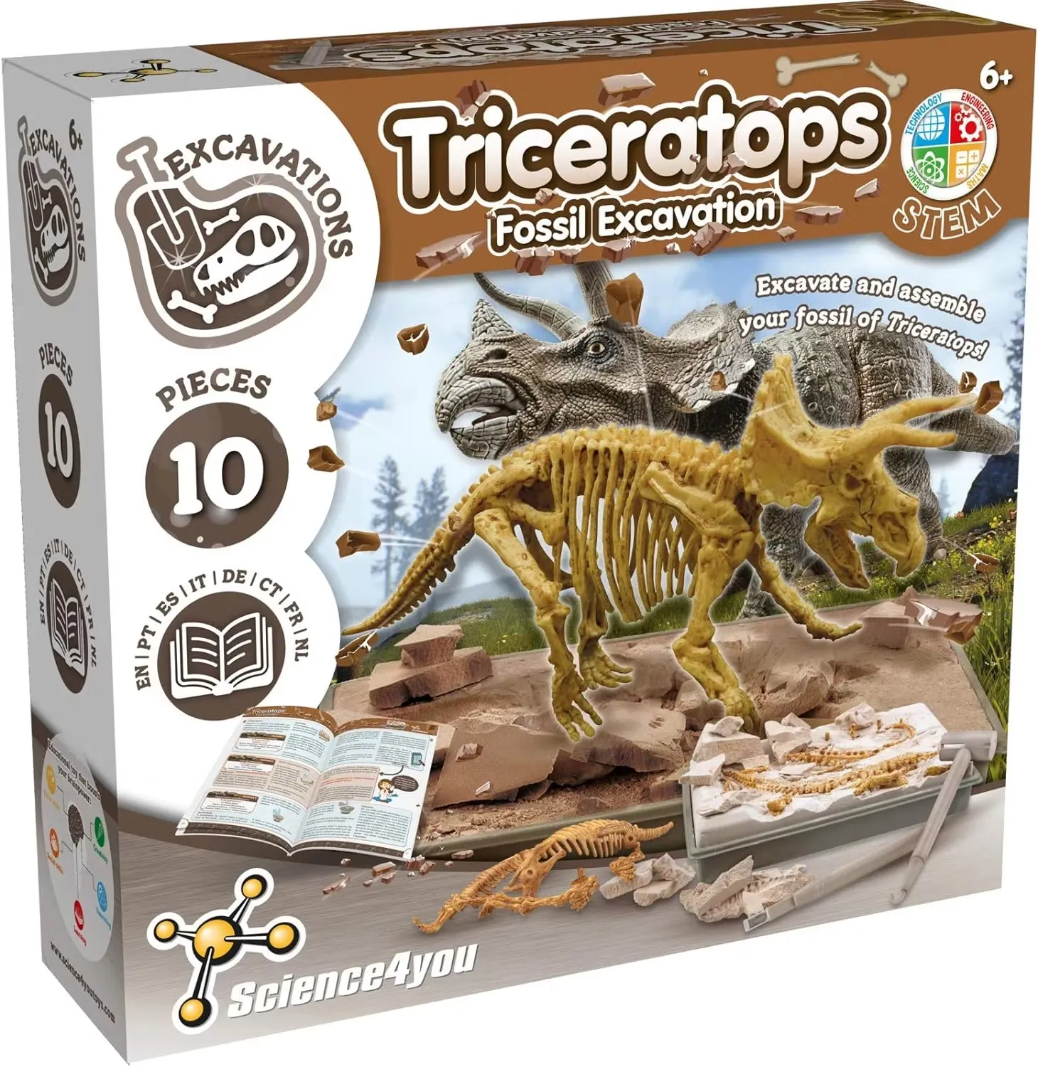 Science4you Triceratops Dino utgrävningsset