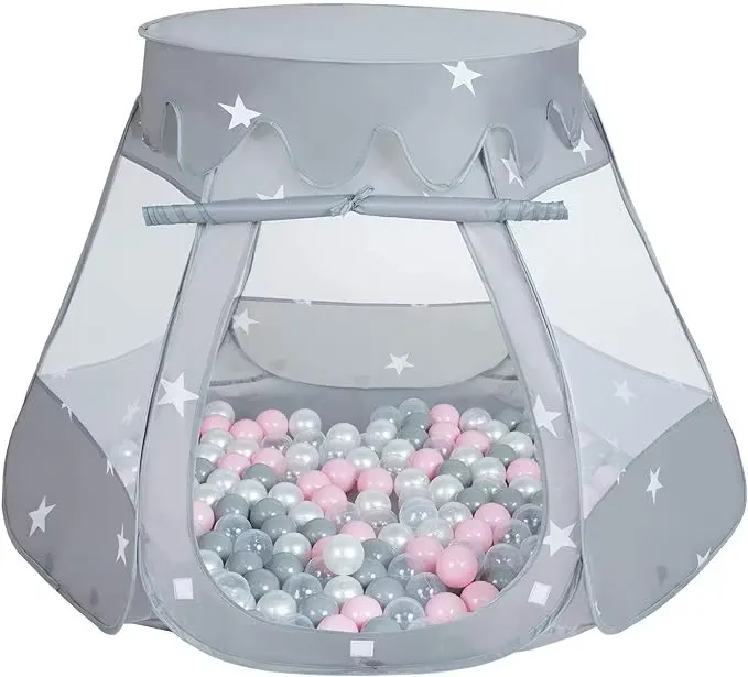 Selonis Lektält Med Bollar Grå