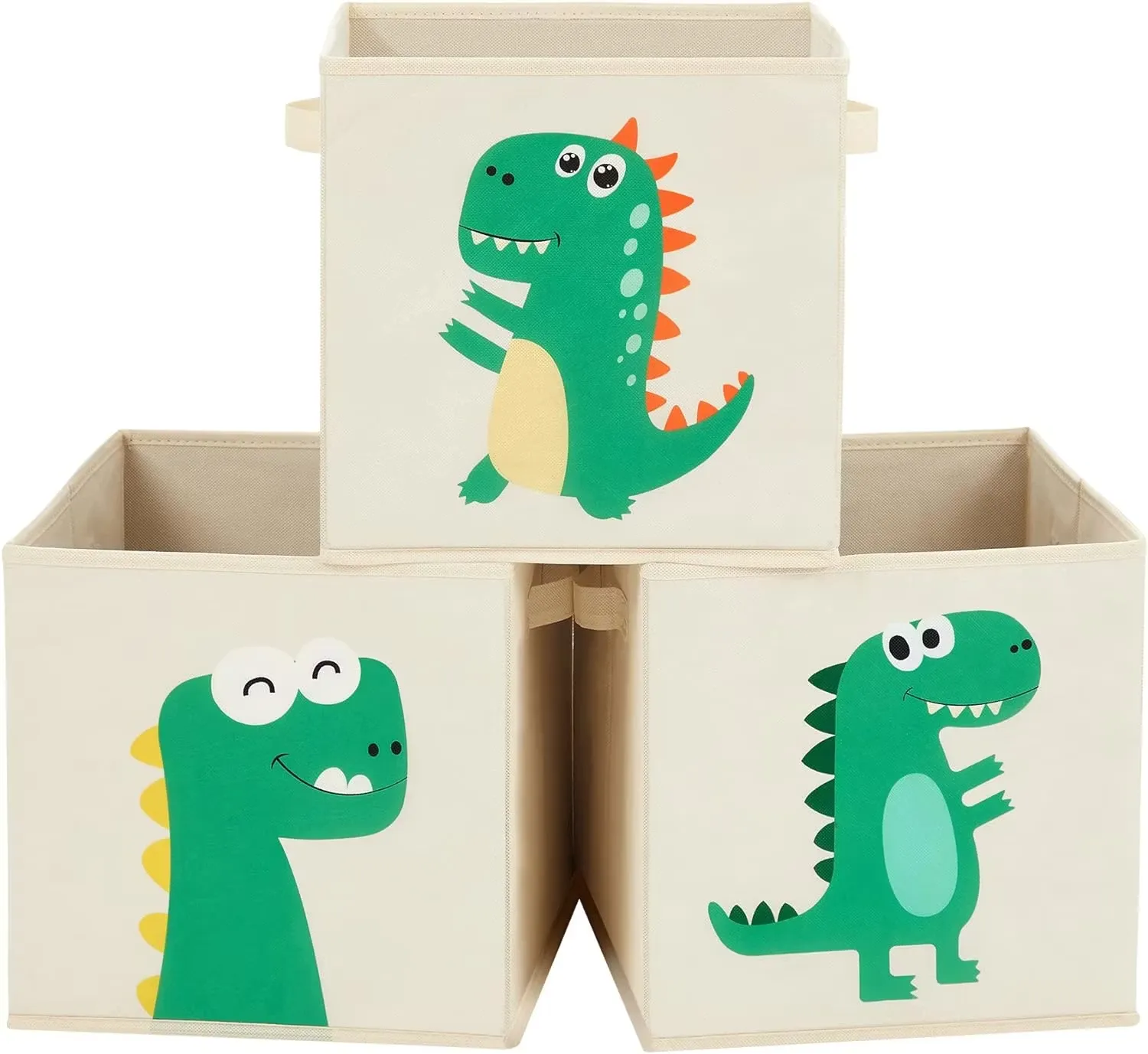 Songmics Förvaringslådor 3-Pack Dinosaur