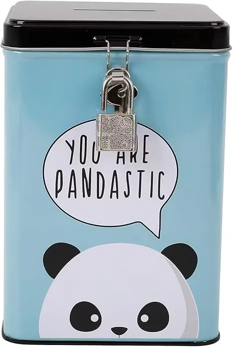 Sparbössa Med Lås Och Nyckel Panda