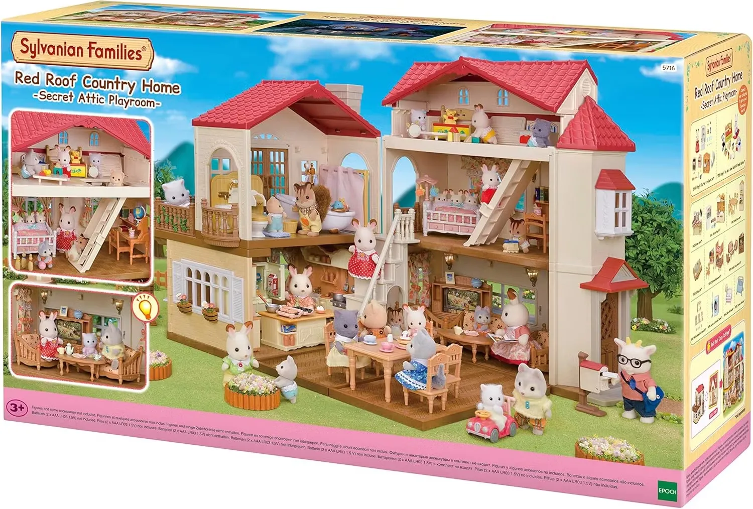 Sylvanian Families Villan med belysning med hemligt lekrum