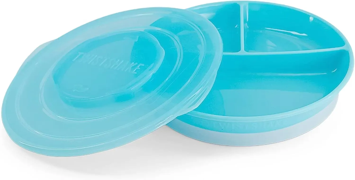 Twistshake Babytallrik med Lufttätt Lock, Blå