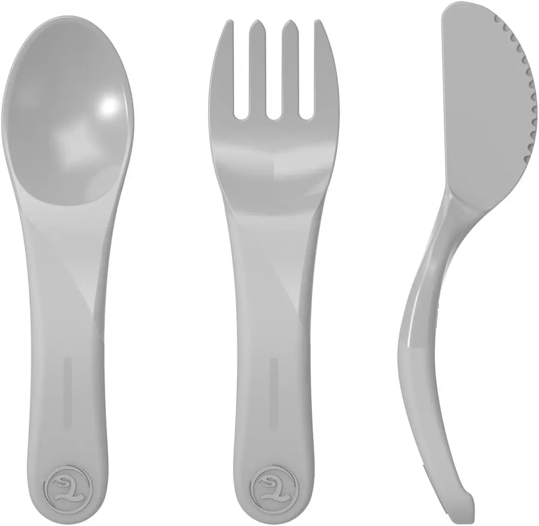 Twistshake Bestickset Grå