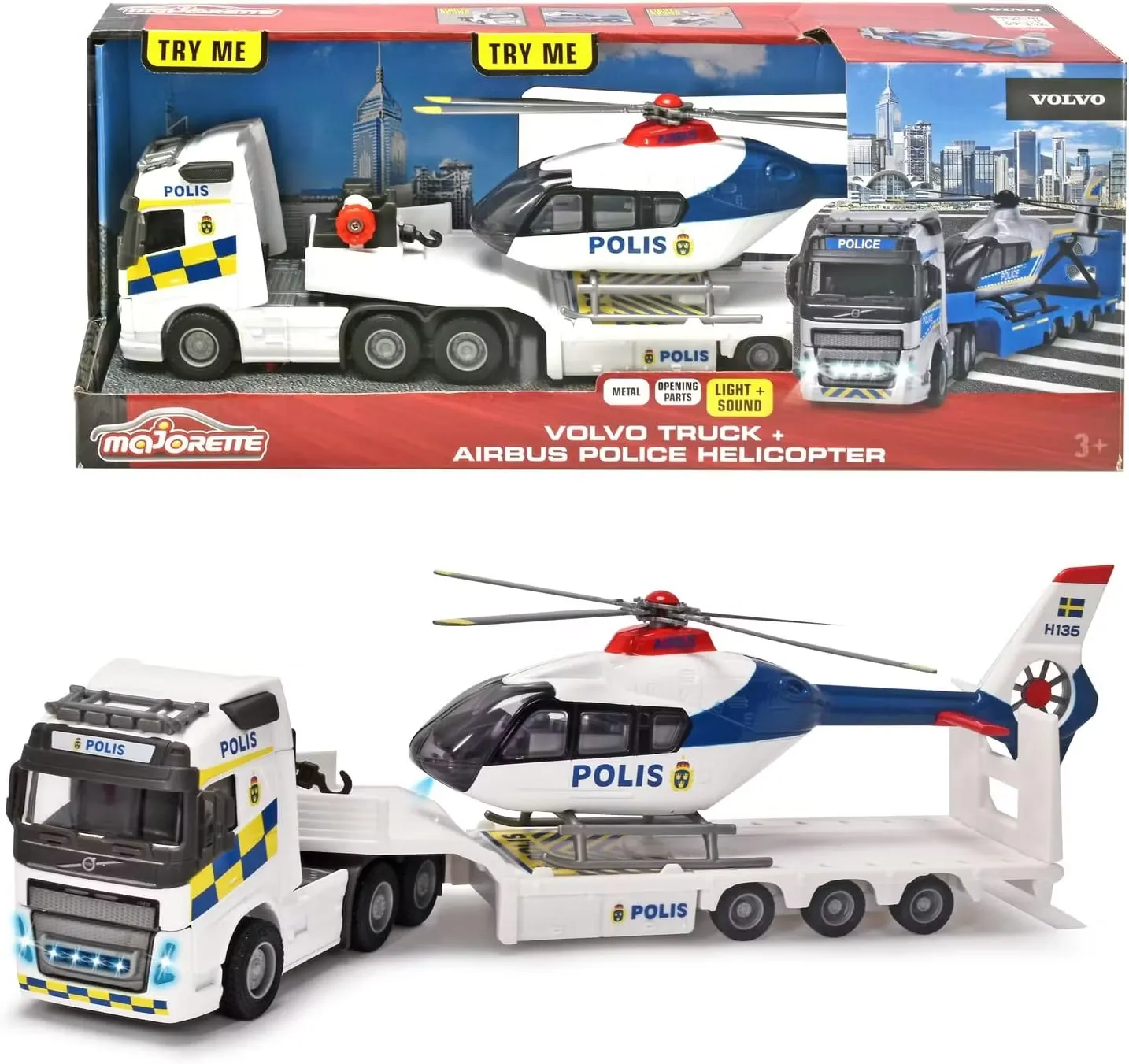 Volvo Lastbil Med Svensk Helikopter