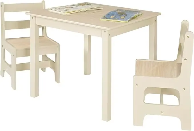 Woltu 3 delad barnstols grupp natur